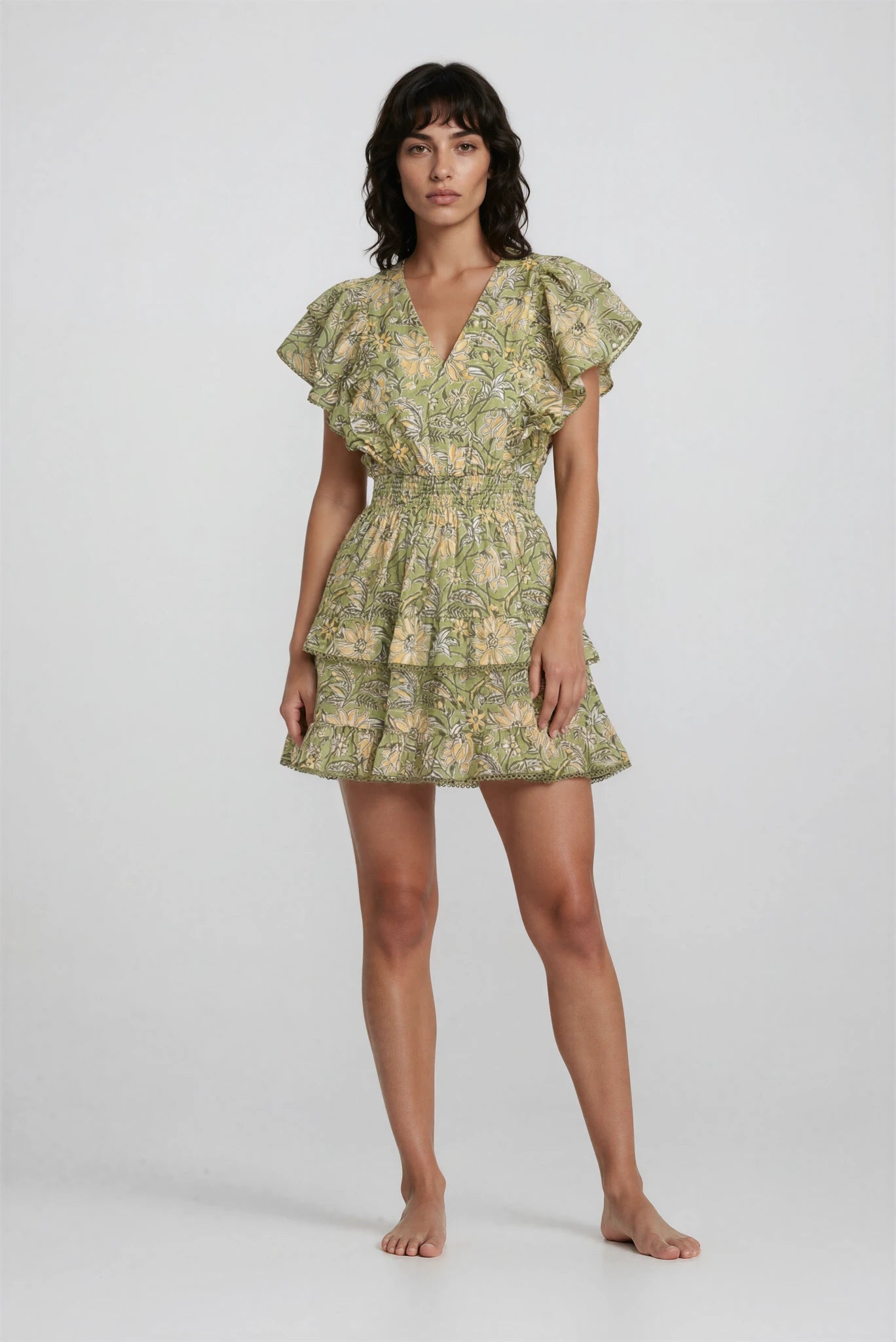 slim fit dress slacks Azlyn Smocked Short Dress main image 1