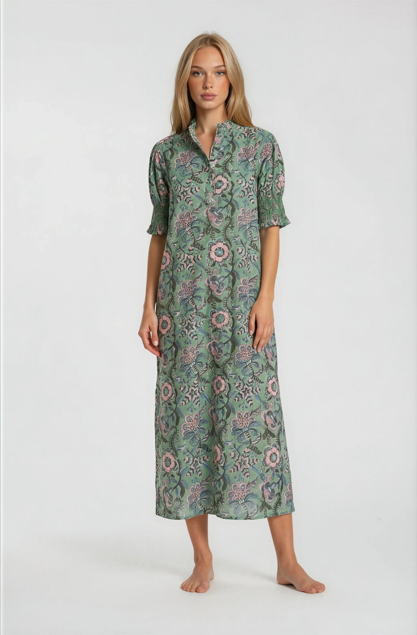 BLUFTON MIDI DRESS mint pink – KAI MADRID